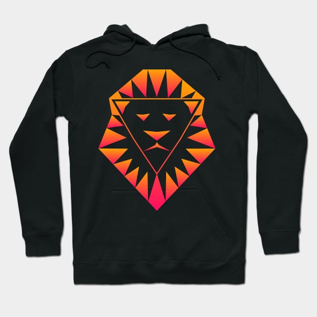 Trippy Psychedelic Rave Lion Hoodie by MeatMan